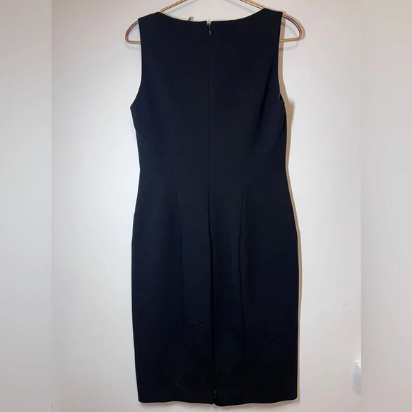Elie Tahari Black V Neck Sheath Dress - Picture 5 of 7
